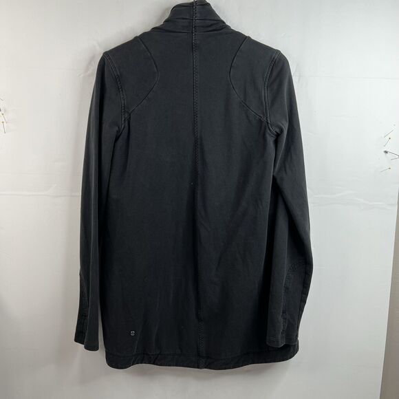 Lululemon That's A Wrap Size 6 Cardigan Sweater Faded Black Stretch French Terry - Picture 13 of 14